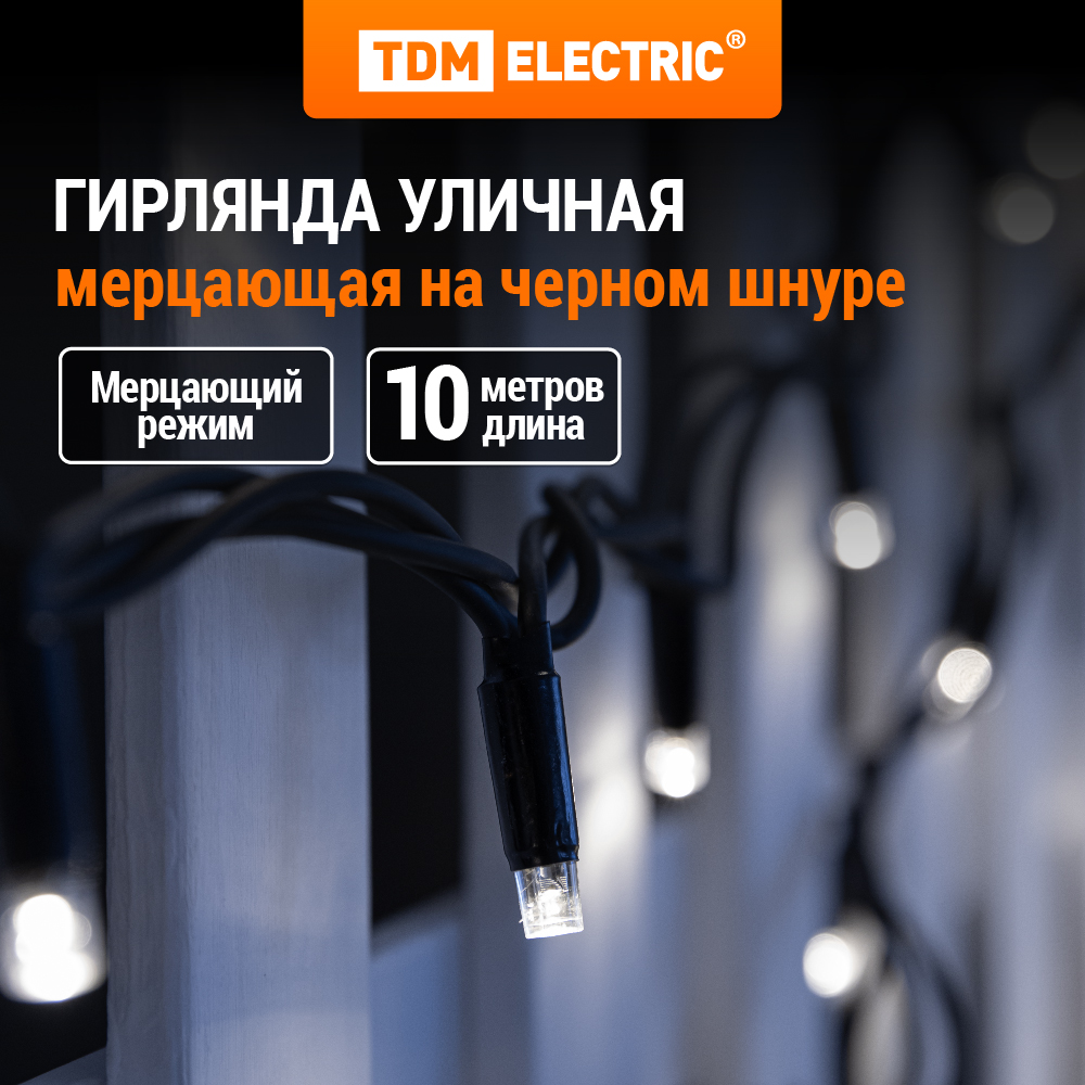 Гирлянда TDM ELECTRIC светодиодная СГУ100Б10, 10м, SQ0361-0043