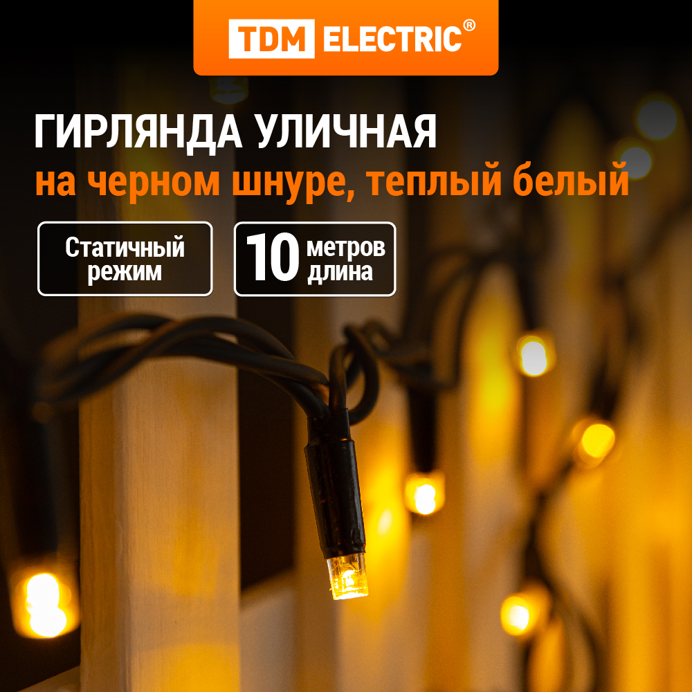 Гирлянда TDM ELECTRIC светодиодная СГУ100БТ10 10м SQ0361-0042 2217₽