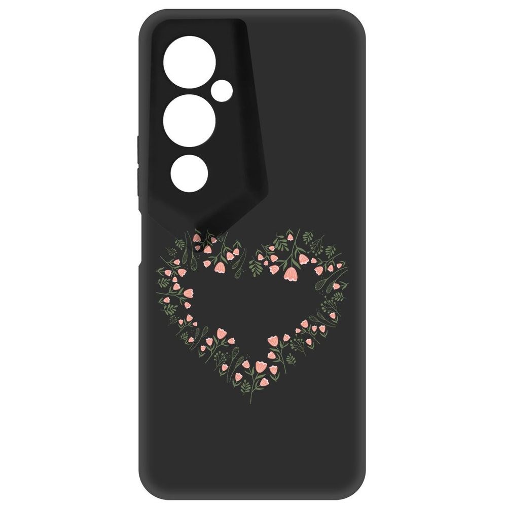 

Чехол-накладка Софт Цветочное сердце для Tecno Pova 4 Pro, Черный