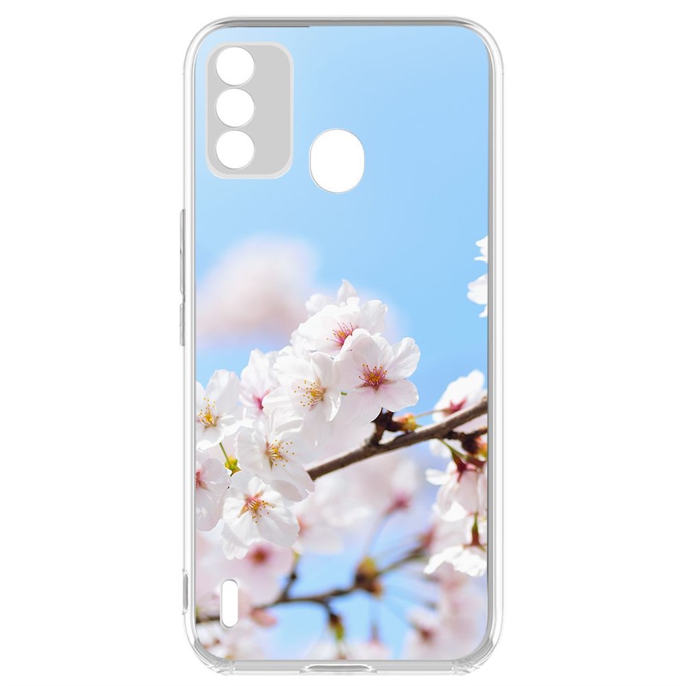 фото Чехол-накладка krutoff clear case цветение для itel a48