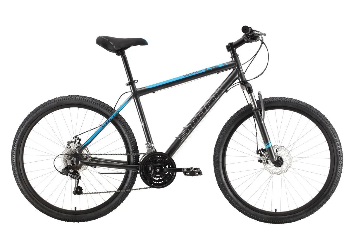 Велосипед Stark Outpost 26.1 D (2022) серый/голубой 20