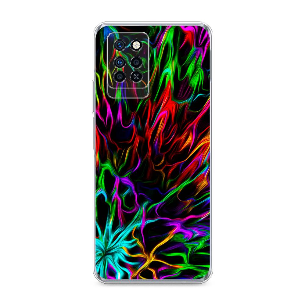 

Чехол для Infinix Note 10 Pro "Разноцветные разводы", Голубой;зеленый;оранжевый, 3100150-3