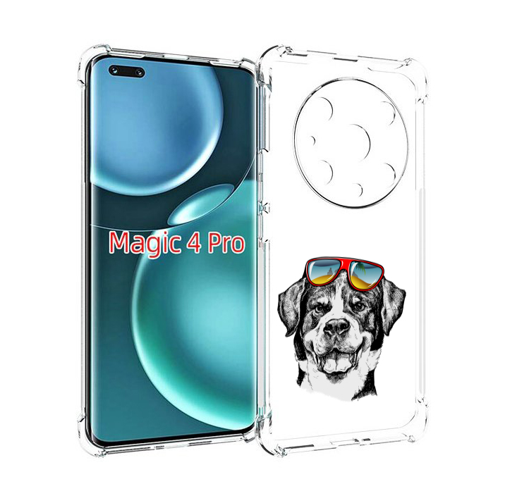 

Чехол MyPads счастливая собака для Honor Magic4 Pro, Прозрачный, Tocco