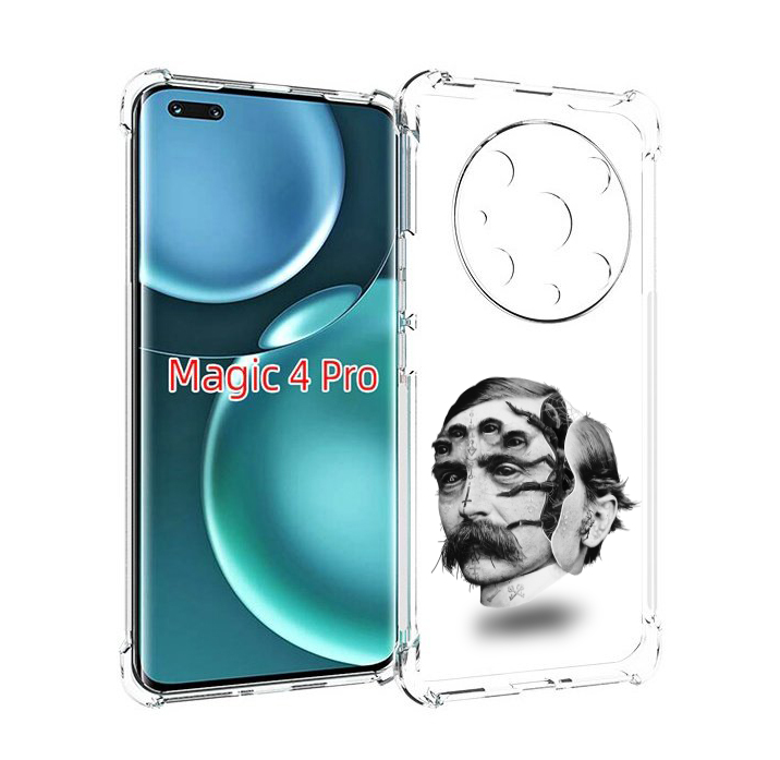 

Чехол MyPads страшное лицо мужчины для Honor Magic4 Pro, Прозрачный, Tocco