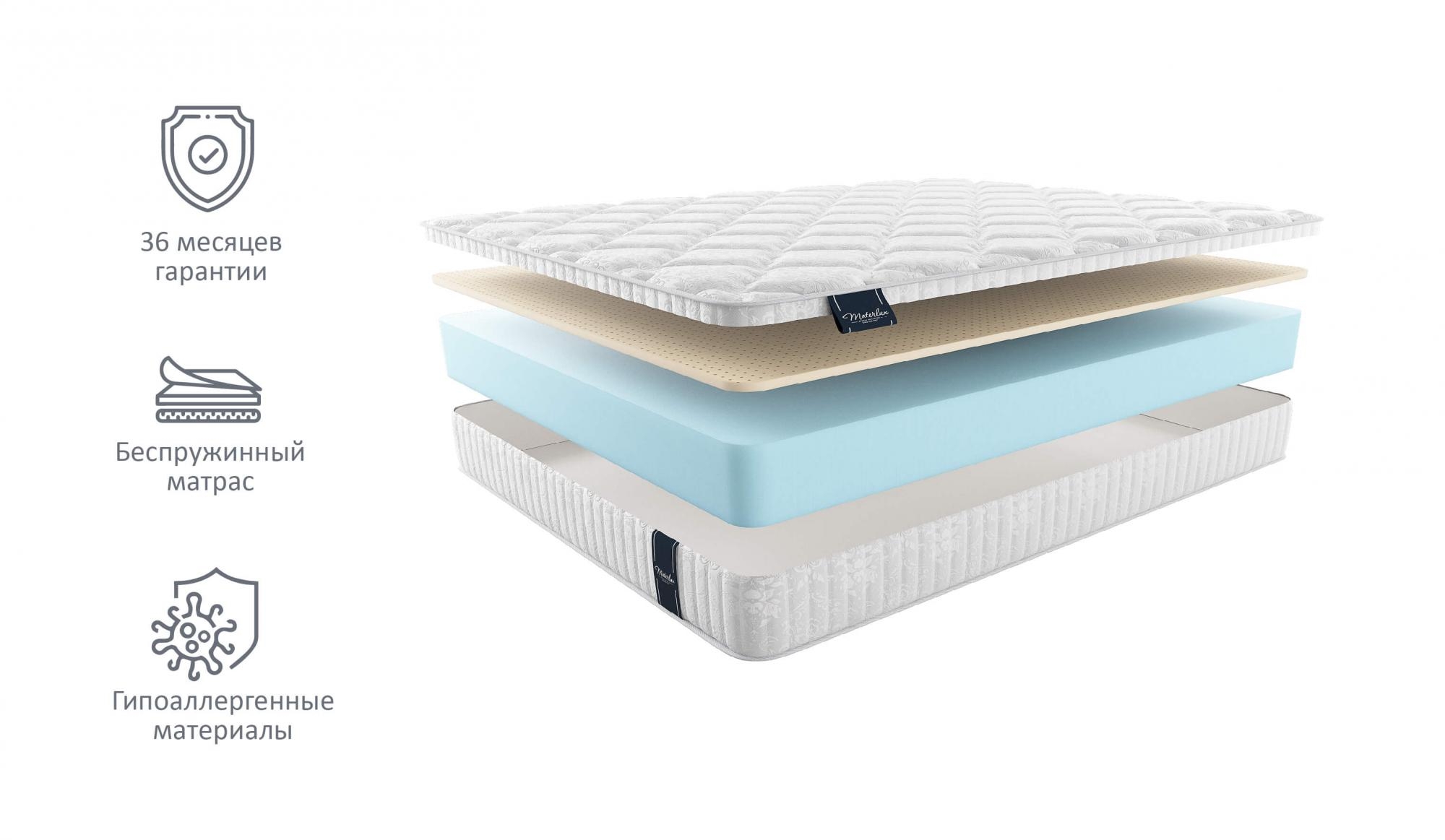 

Матрас Materlux Tiziana 120х200 серии Light-Soft, Бежевый;белый;серый;серебристый, Tiziana