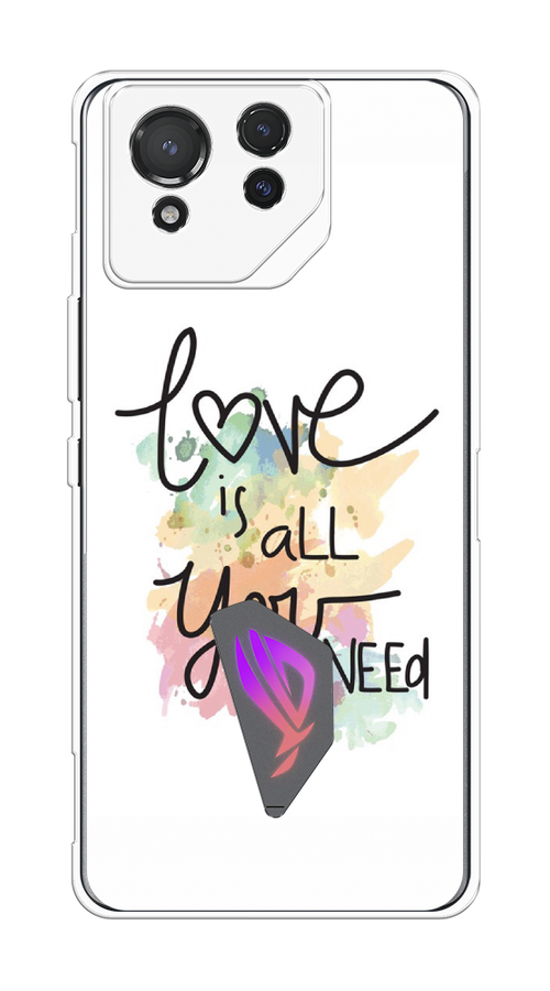 

Чехол на Asus ROG Phone 8 "Love is all you need", Белый;черный;зеленый, 45150-1