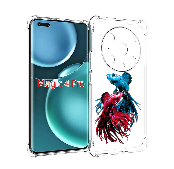 

Чехол MyPads рыбы петушки для Honor Magic4 Pro, Прозрачный, Tocco