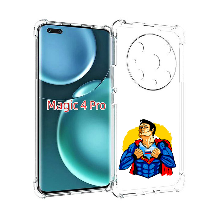 

Чехол MyPads русский супермен для Honor Magic4 Pro, Прозрачный, Tocco
