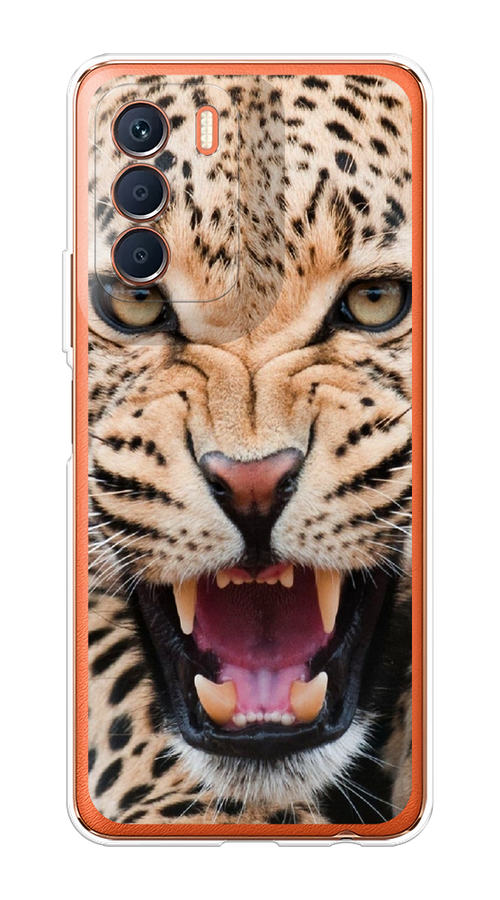 

Чехол на Infinix Zero 5G 2023 "Леопард 3d", Бежевый;черный, 3104450-6