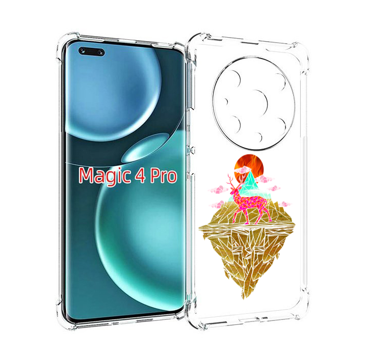 

Чехол MyPads розовый олень абстракция для Honor Magic4 Pro, Прозрачный, Tocco