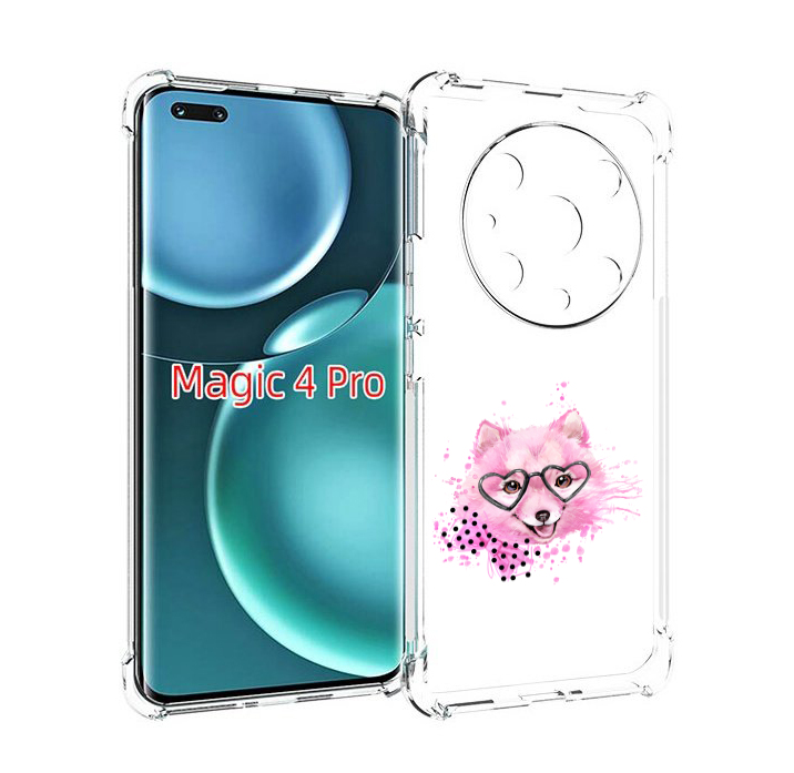 

Чехол MyPads розовый волченок для Honor Magic4 Pro, Прозрачный, Tocco