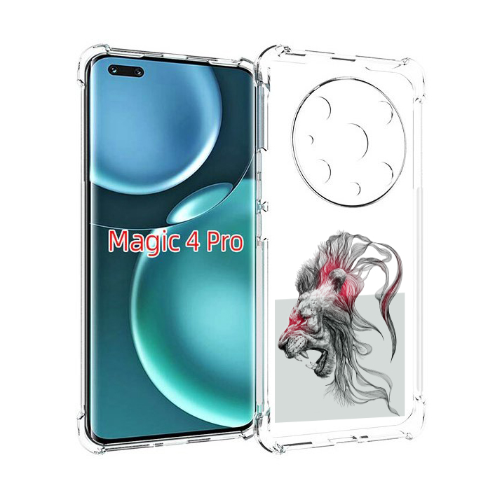 

Чехол MyPads разъяренный лев для Honor Magic4 Pro, Прозрачный, Tocco