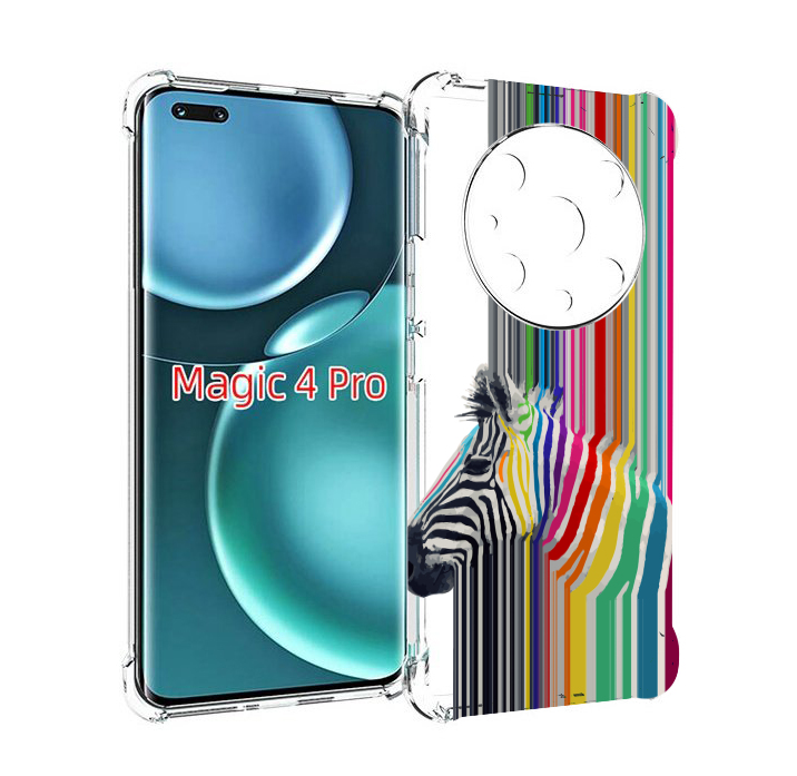 

Чехол MyPads радужная зебра для Honor Magic4 Pro, Прозрачный, Tocco