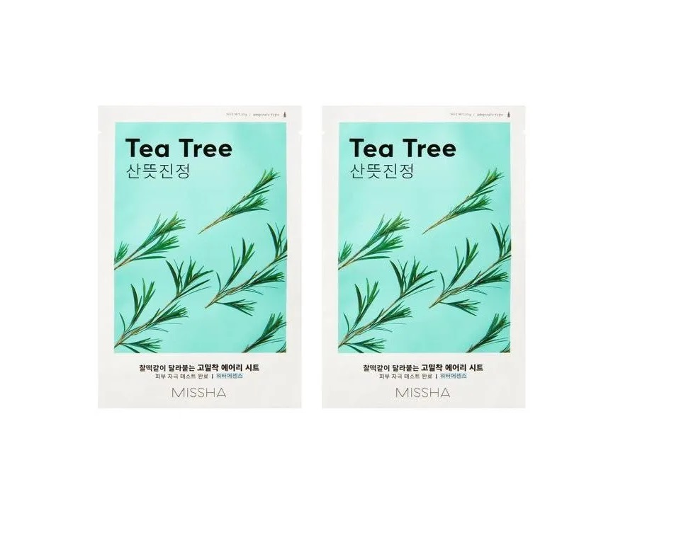 

Маска для лица Missha успокаивающая Airy Fit sheet mask Tea Tree 19 г 2 шт