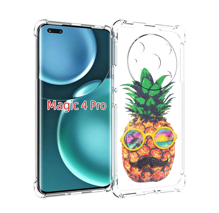 

Чехол MyPads прикольный ананас с лицом для Honor Magic4 Pro, Прозрачный, Tocco