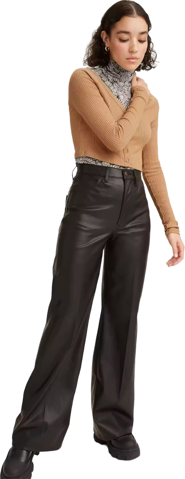 Брюки женские Levi's Women 70S Flare Faux Leather Pants черные 29/34