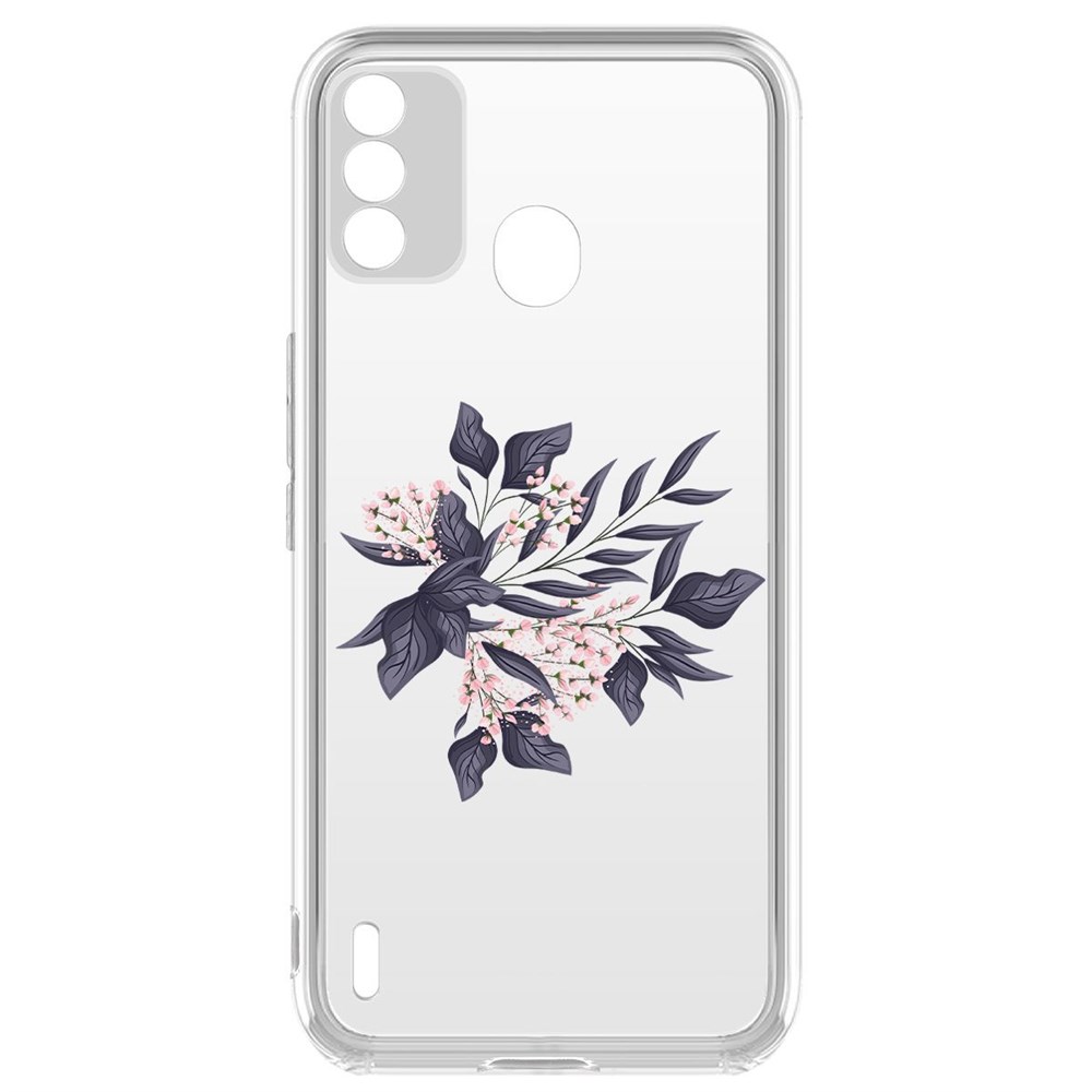 

Чехол-накладка Krutoff Clear Case Розовые бутоны для ITEL A48, Прозрачный