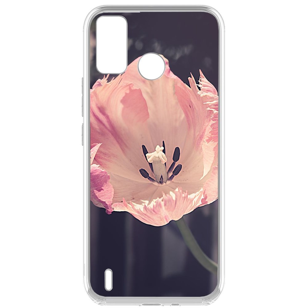 

Чехол-накладка Krutoff Clear Case Тюльпан для Tecno Spark 6 Go