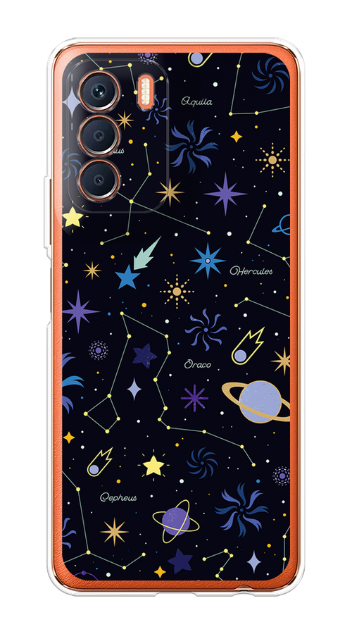 

Чехол на Infinix Zero 5G 2023 "Цветной космос", Желтый, 3104450-2