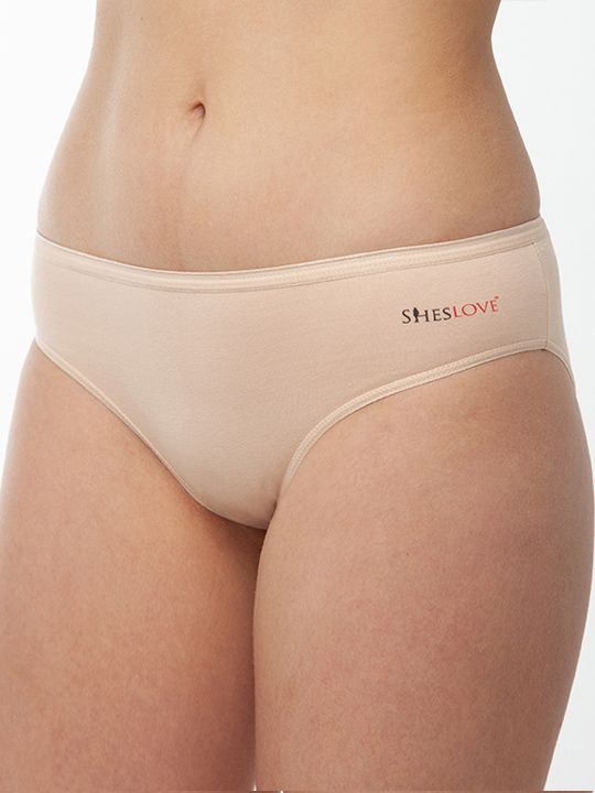 

Однотонные трусики-слипы из хлопка и модала, SL-1006