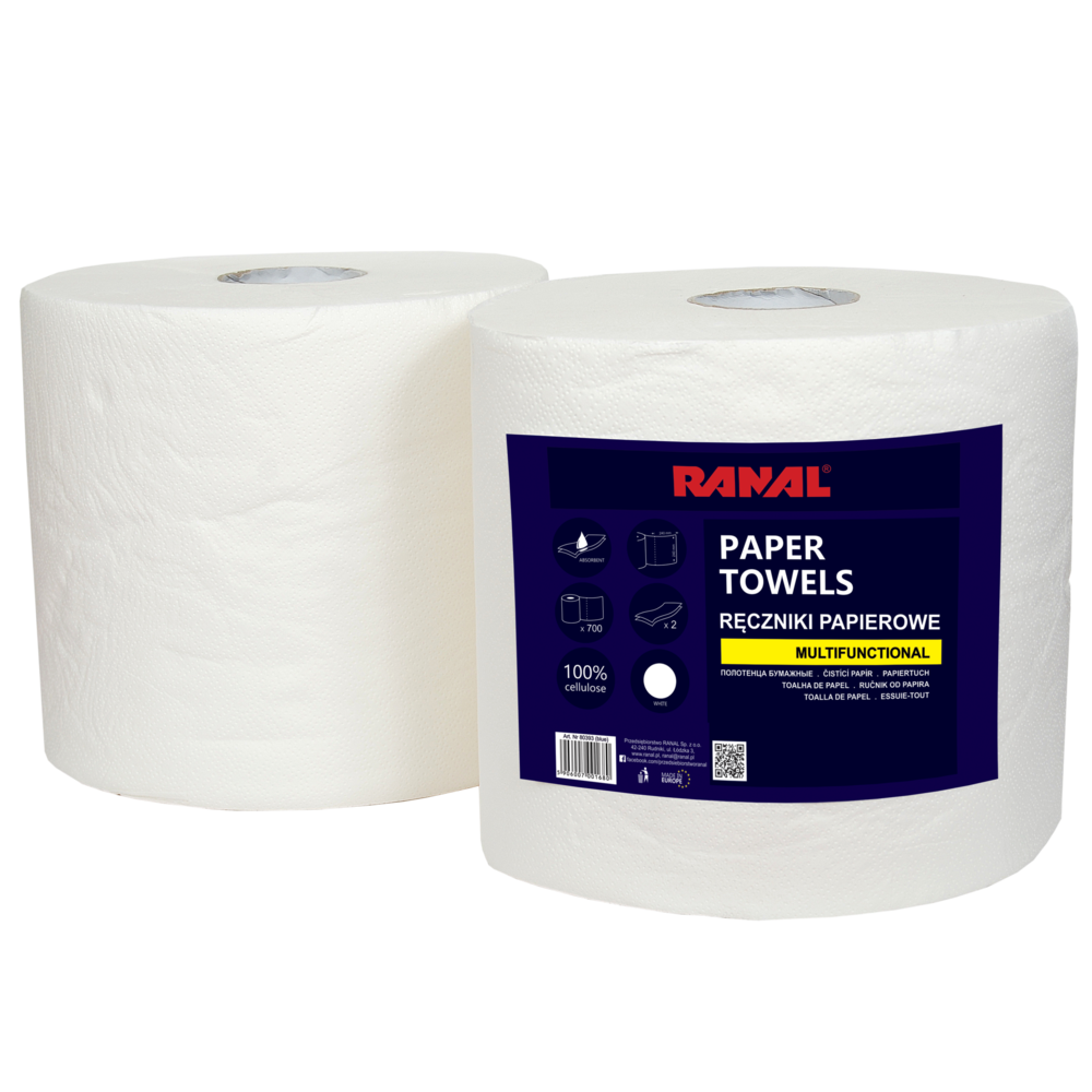 

Салфетка RANAl RANAL80680, Протирочная бумага 2-х слойная, белая
