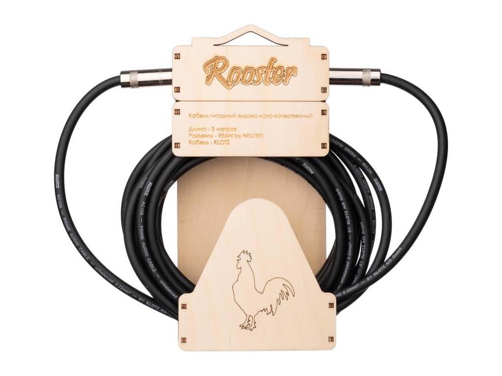 Кабель Rooster RUS1105 инструментальный 5м