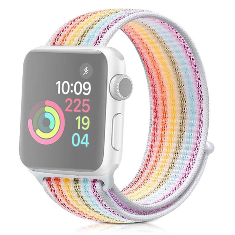 

Ремешок InnoZone APWTNY42-32 для Apple Watch 1-6/SE 42/44 мм Светло-радужный