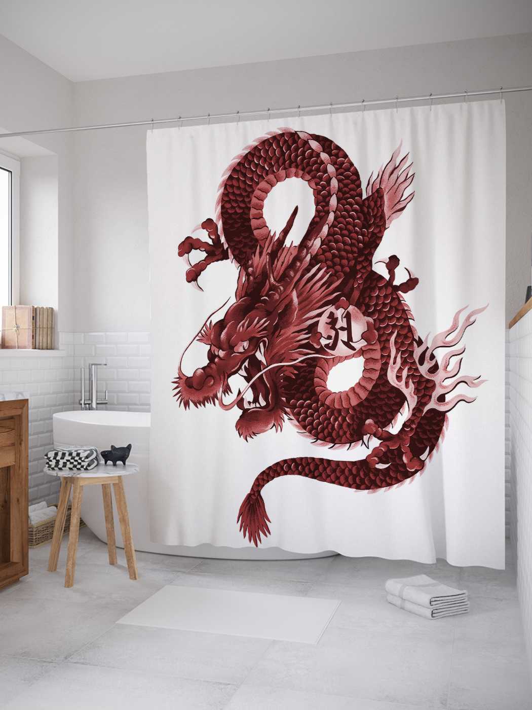 

Штора (занавеска) JoyArty для ванной "Символ плодородия" из сатена, 180х200 см с крючками, Коричневый