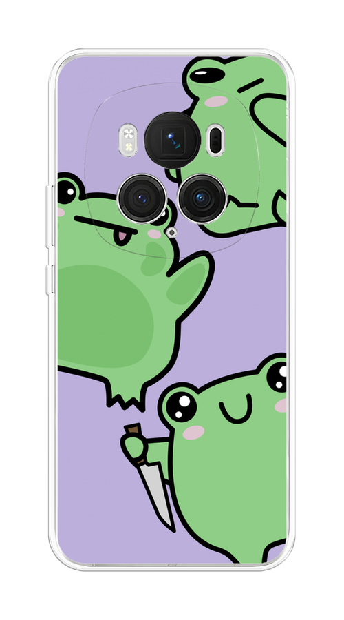 

Чехол на Honor Magic 6 Pro "Опасные лягушата", Фиолетовый;зеленый;черный, 6123750-1