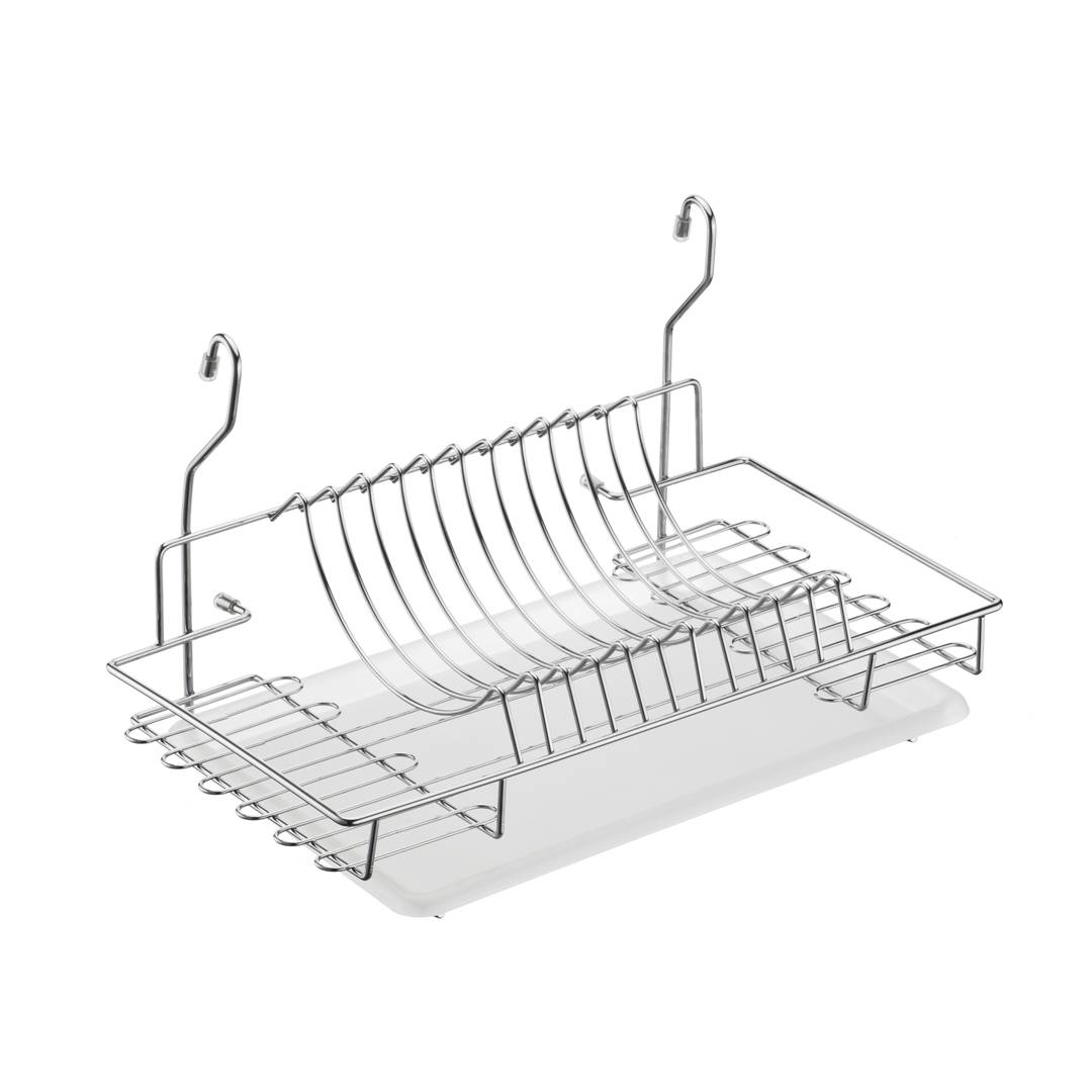 фото Полка на рейлинг сушилка для посуду с поддоном mx-074 хром глянец lemax