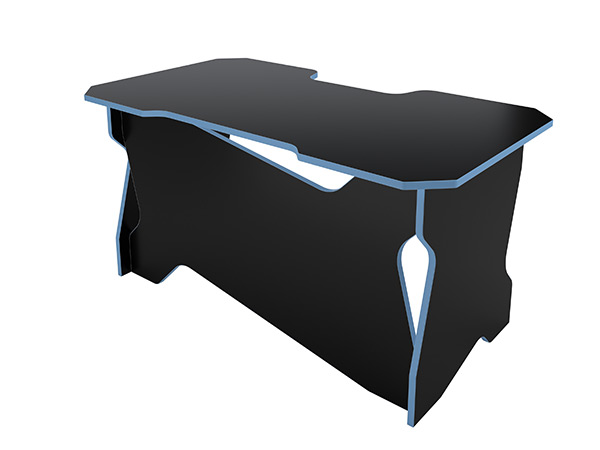 фото Игровой компьютерный стол rvg черный/голубой 140 nobrand