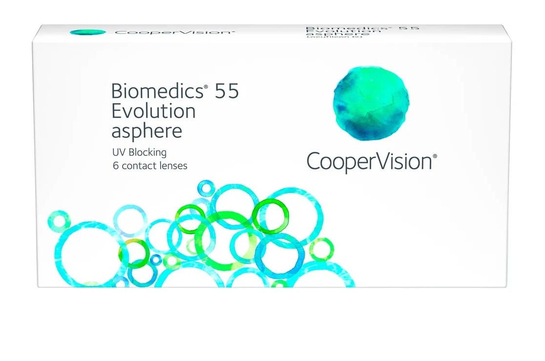 

Контактные линзы CooperVision Biomedics 55 Evolution Asphere (6 линз / 8.6 / -0.5)