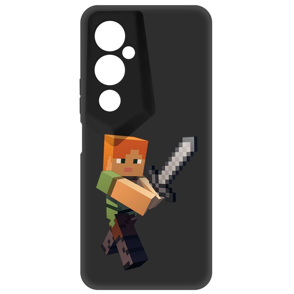 

Чехол-накладка Софт Minecraft-Алекс для Tecno Pova 4 Pro, Черный