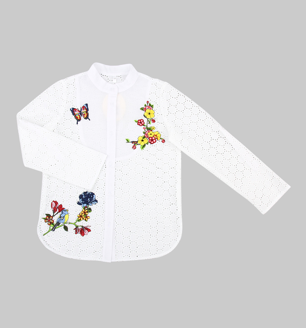 

Блузка Leader Kids Джинса синичка белый р.152, GL000680808