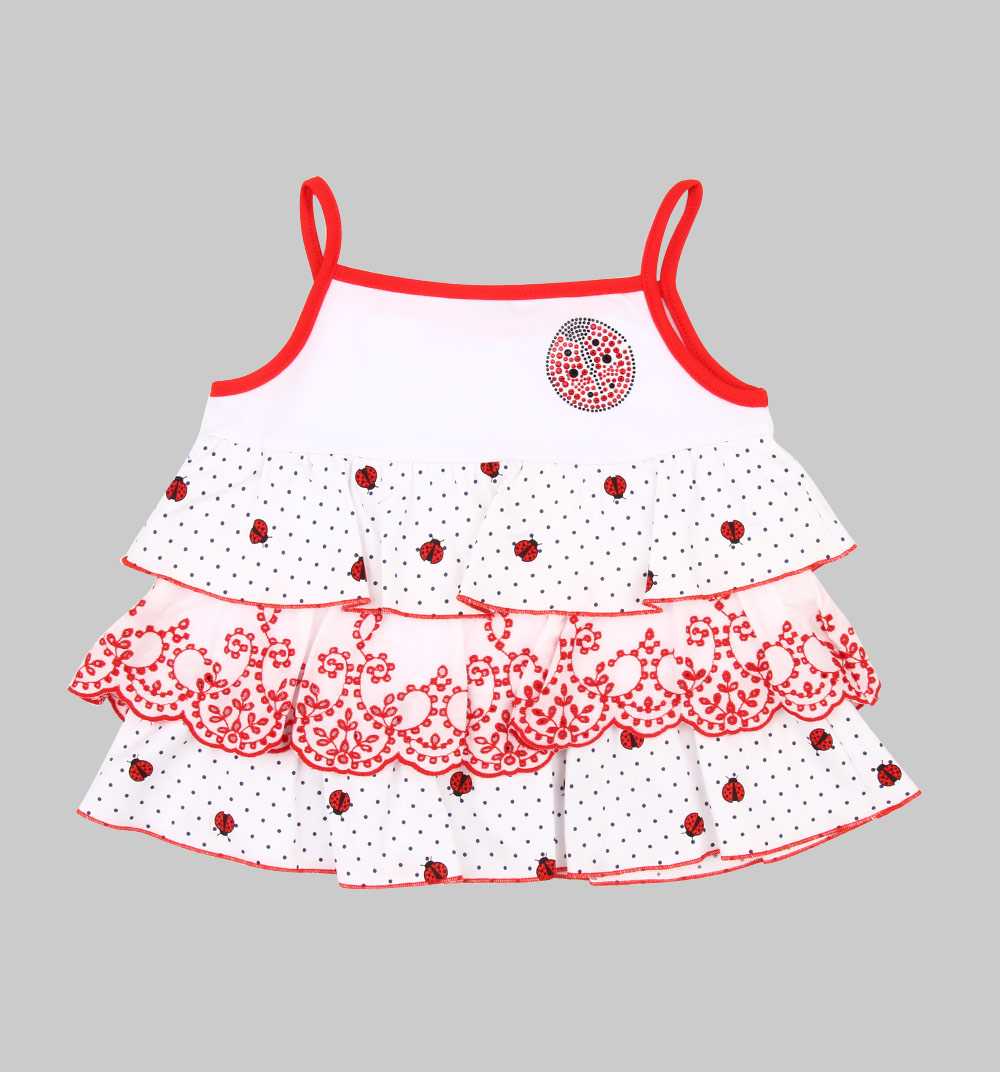 

Блузка Leader Kids Божьи коровки белый/красный р.116, GL000639636