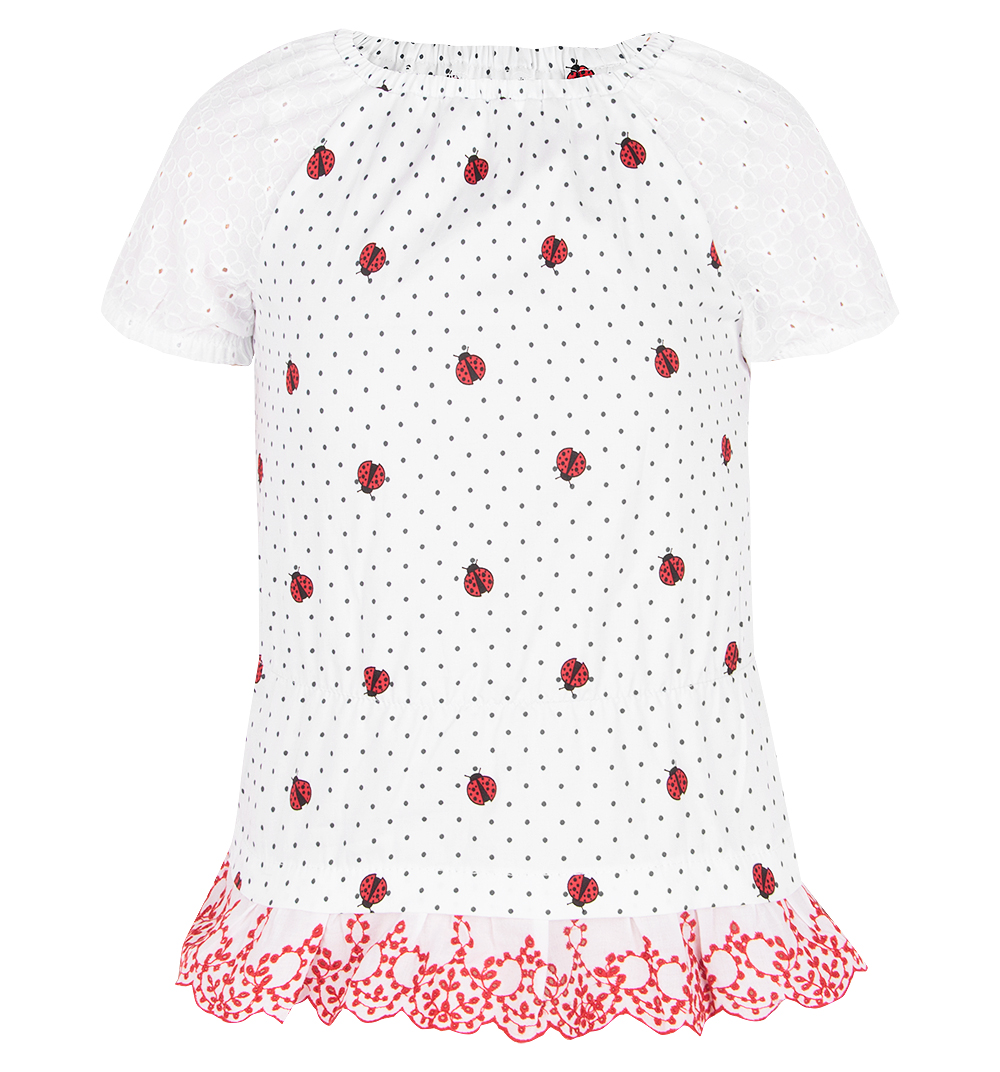 

Блузка Leader Kids Божьи коровки белый/красный р.116, GL000639599