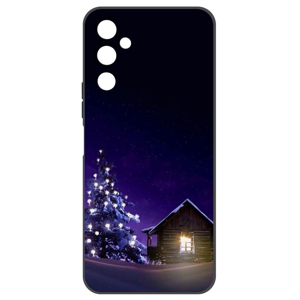 

Чехол-накладка Софт Зимний домик для Tecno Pova 4, Черный