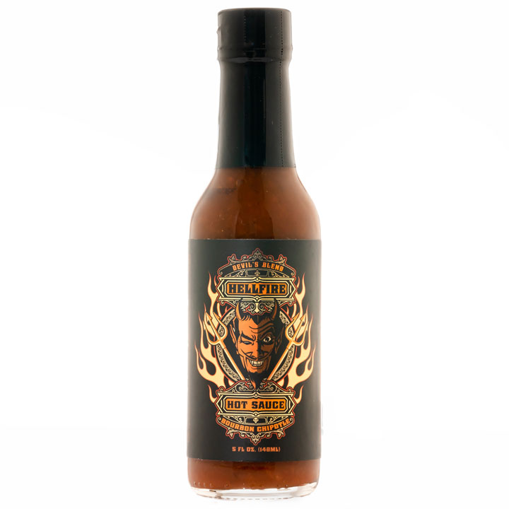 фото Острый соус devil's blend bourbon chipotle hot sauce hellfire hot sauce