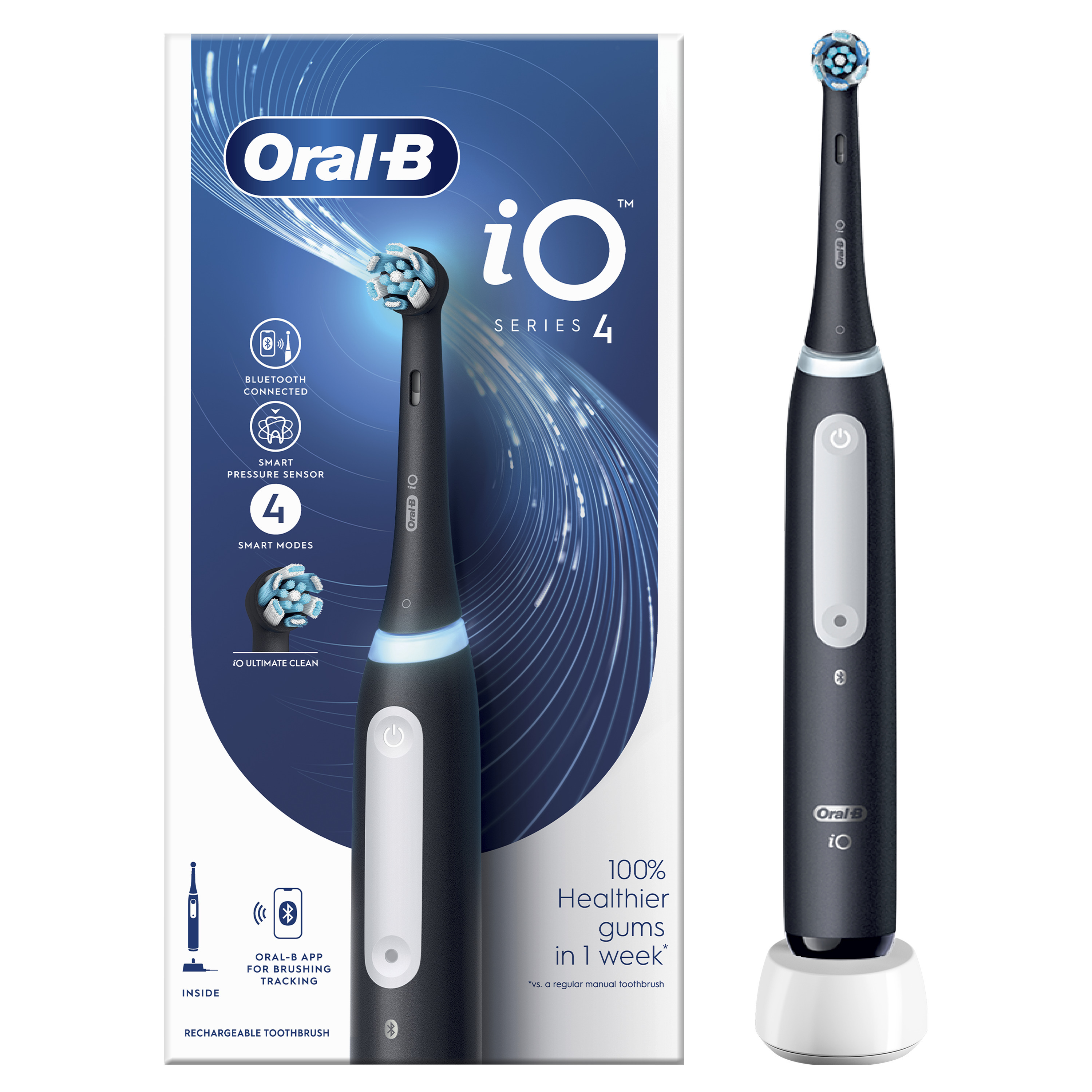 

Электрическая зубная щетка Oral-B iO Series 4 черная, iO Series 4