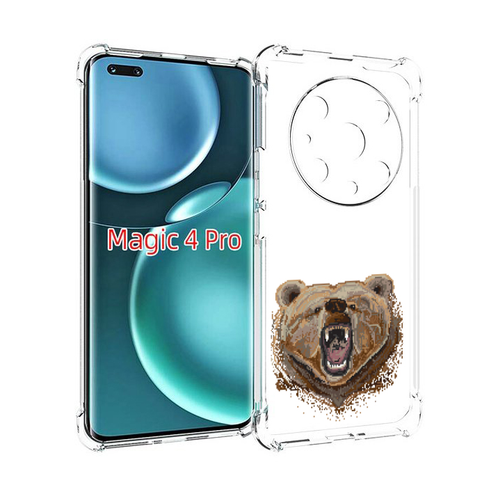 

Чехол MyPads пиксельный медведь для Honor Magic4 Pro, Прозрачный, Tocco
