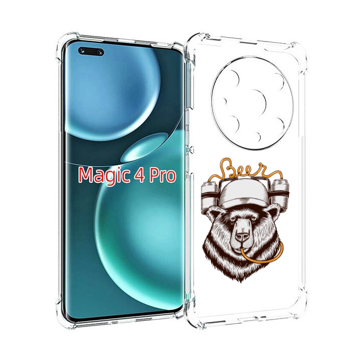 

Чехол MyPads пивной медведь для Honor Magic4 Pro, Прозрачный, Tocco