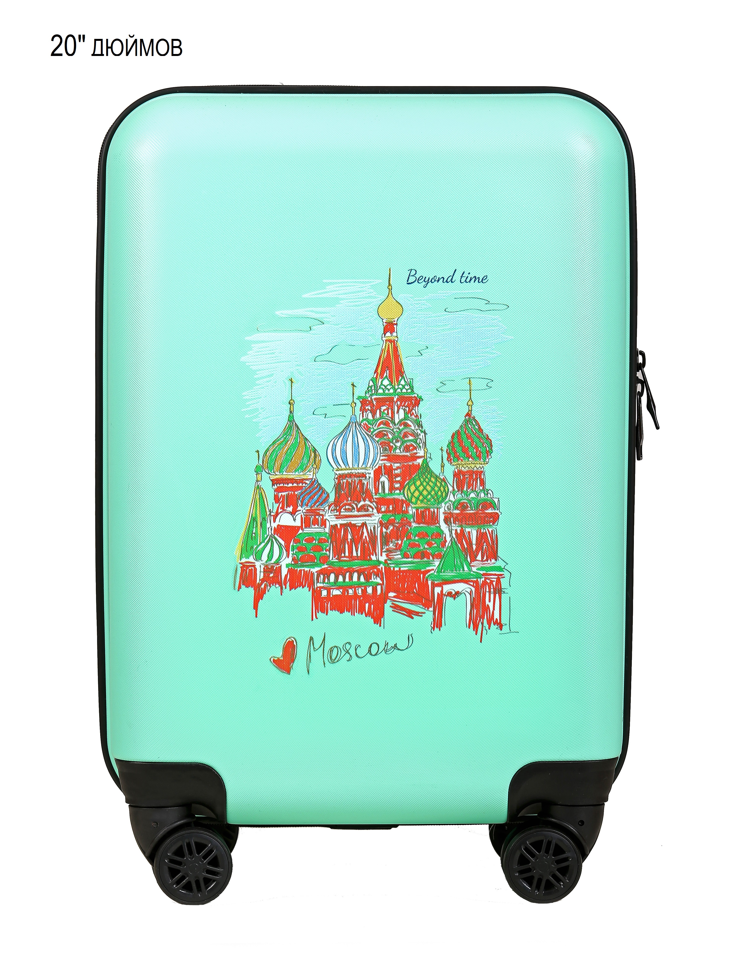 Чемодан детский BEYOND TIME D620 зеленый дорожная сумка на колесах для путешествий и спорта рион rion зеленый