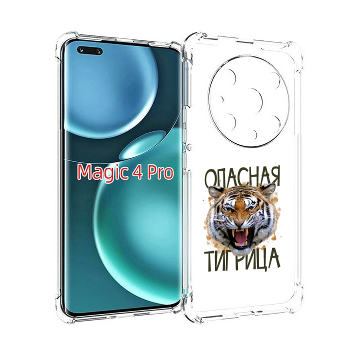

Чехол MyPads опасная тигрица для Honor Magic4 Pro, Прозрачный, Tocco
