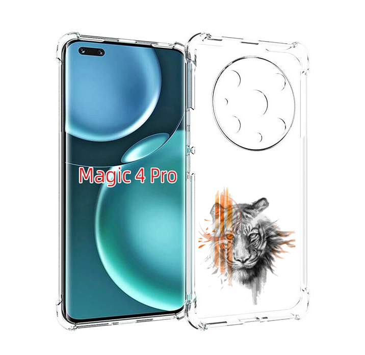 

Чехол MyPads огненный тигр для Honor Magic4 Pro, Прозрачный, Tocco