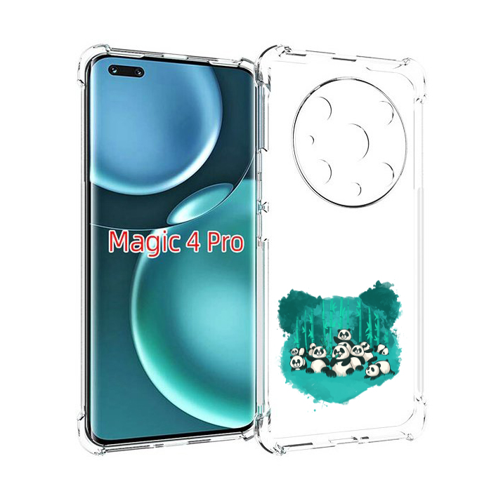 

Чехол MyPads нарисованные панды для Honor Magic4 Pro, Прозрачный, Tocco