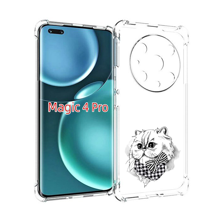 

Чехол MyPads нарисованная красивая кошечка для Honor Magic4 Pro, Прозрачный, Tocco