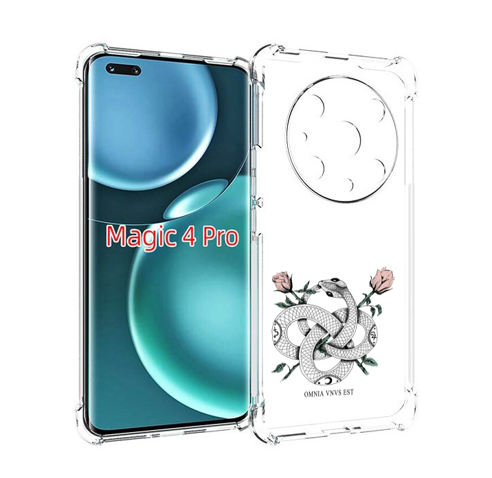 

Чехол MyPads нарисованная змея абстракция для Honor Magic4 Pro, Прозрачный, Tocco