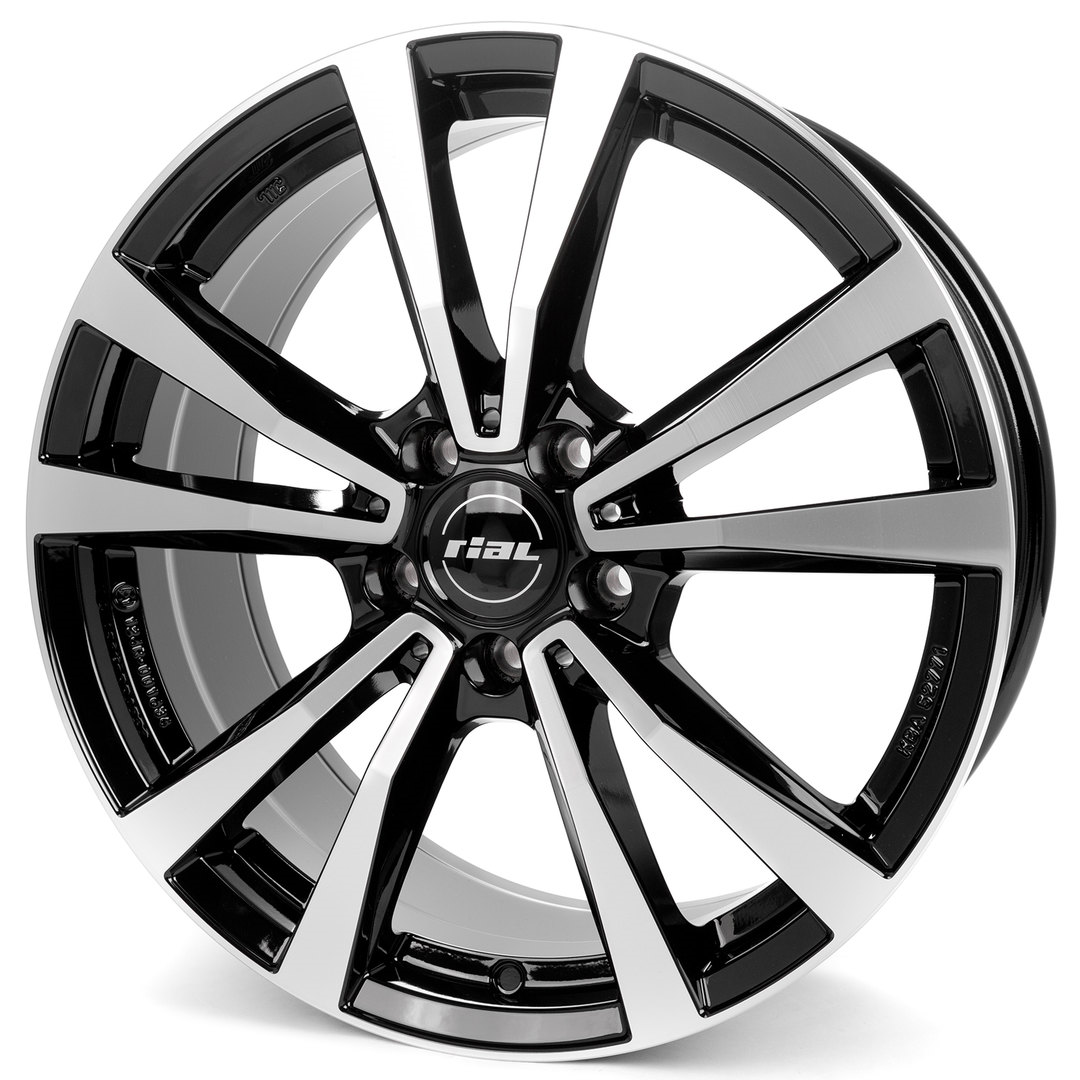 

Диски R18 5x112 8J ET43 D66,5 Rial M12 Diamond Black Front Polished