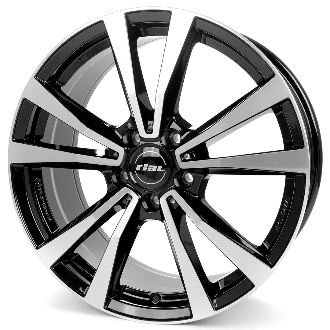 

Диски R18 5x112 7,5J ET44 D66,5 Rial M12 Diamond Black Front Polished