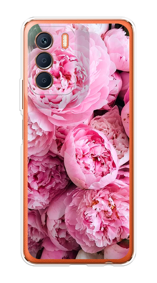 

Чехол на Infinix Zero 5G 2023 "Розовые пионы", Бежевый;розовый, 3104450-2